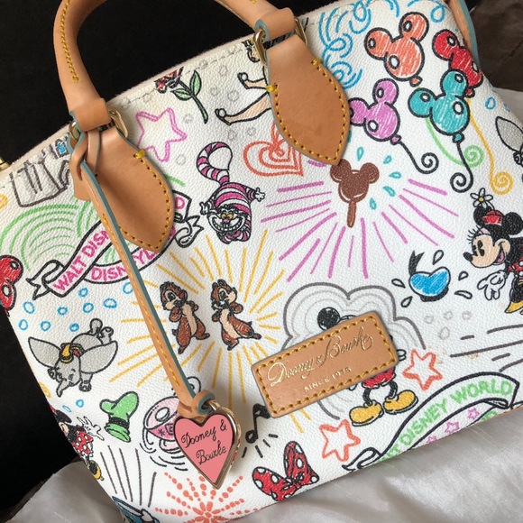 Disney Sketch Zip Satchel By Dooney Bourke Nwt